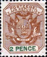 Transvaal 1896 SG 218 Coat of Arms Wagon and Flags Fine Mint