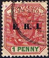 Transvaal 1900 SG 227 Coat of Arms with V.R.I. Overprint Fine Used