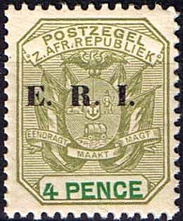Transvaal 1901 SG 241 Coat of Arms with ERI Overprint Fine Mint