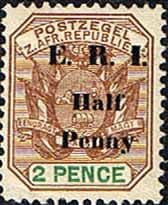 Transvaal 1901 SG 243 Coat of Arms with ERI Overprint Fine Mint