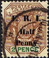 Transvaal 1901 SG 243 Coat of Arms with ERI Overprint Fine Used