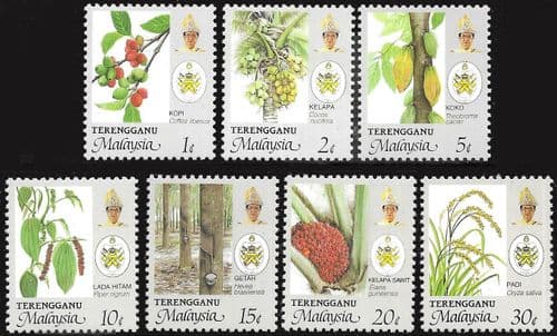 Trengganu 1986 Agricultural Products of Malaysia  Set  Fine Mint