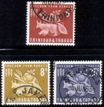 Trindad and Tobago 1963 Freedom From Hunger Set Fine Used