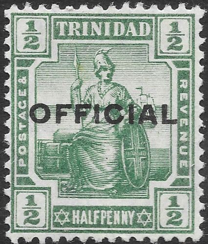Trinidad and Tobago 1913 Britania Official SG O11 Fine Mint