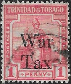 Trinidad and Tobago 1918 WAR TAX Overprint SG 188 Fine Used