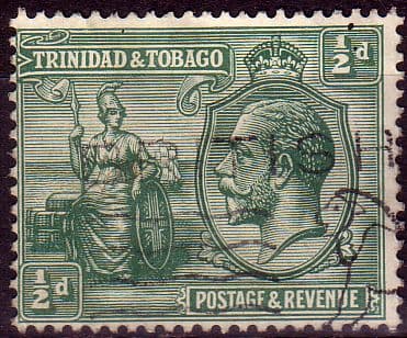 Trinidad and Tobago 1922 King George V Britania SG 218 Fine Used