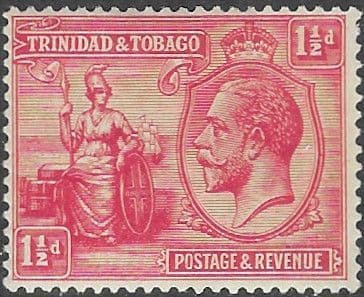 Trinidad and Tobago 1922 King George V Britania SG 220 Fine Mint