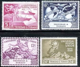 Trinidad and Tobago 1949 Universal Postal Union Set Fine Mint