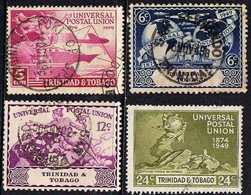 Trinidad and Tobago 1949 Universal Postal Union Set Fine Used