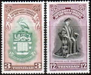 Trinidad and Tobago 1951 British West Indies University College Set Fine Mint