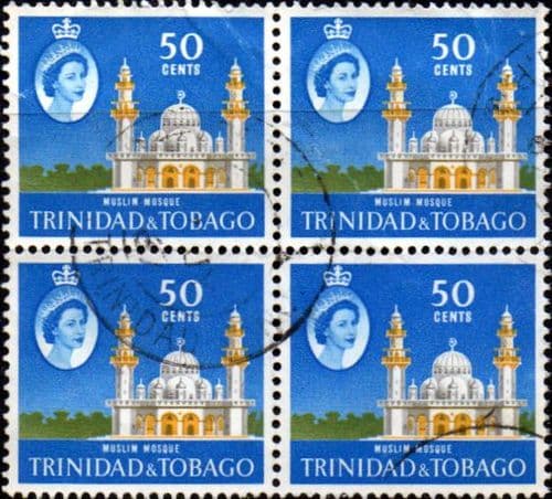Trinidad and Tobago 1960 SG 294 Mohammed Jinnah Mosque Fine Used Block of 4