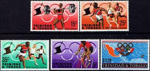 Trinidad and Tobago 1968 Olympic Games Mexico Set Fine Mint