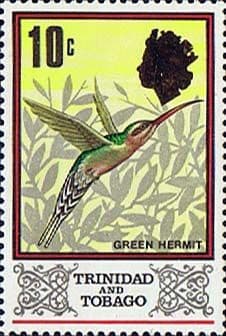Trinidad and Tobago 1969 SG 344 Bird Green Hermit Fine Mint