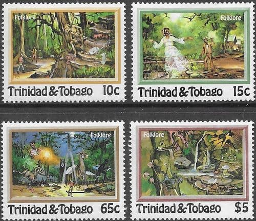 Trinidad and Tobago 1982 Folklore Local Spirits and Demons Set Fine Mint