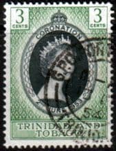 Trinidad and Tobago Queen Elizabeth II 1953 Coronation Fine Used