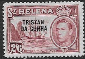 Tristan Da Cunha 1952 St Helena Overprint SG 10 Fine Mint