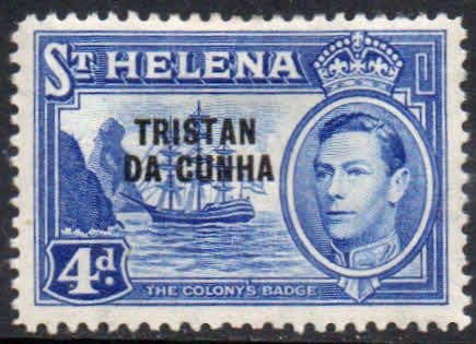 Tristan Da Cunha 1952 St Helena Overprint SG 6 Fine Mint