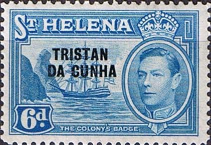 Tristan Da Cunha 1952 St Helena Overprint SG 7 Fine Mint