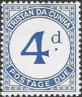 Tristan Da Cunha 1957 SG D4 Post Due Fine Mint