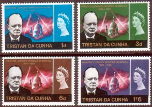 Tristan da Cunha 1966 Churchill Set Fine Mint