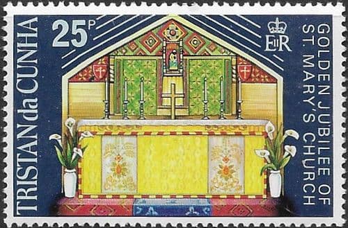 Tristan Da Cunha 1973 Golden Jubilee of St. Mary's Church Fine Mint