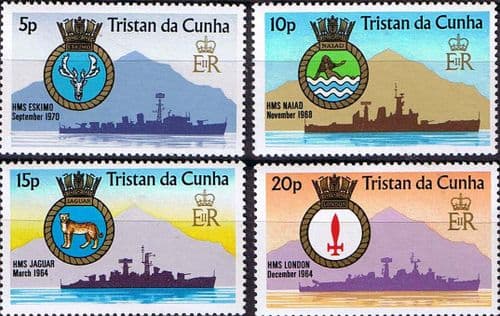 Tristan Da Cunha 1977 Tristan Da Cunha 1977 Ships Crests Set Fine Mint Fine Mint