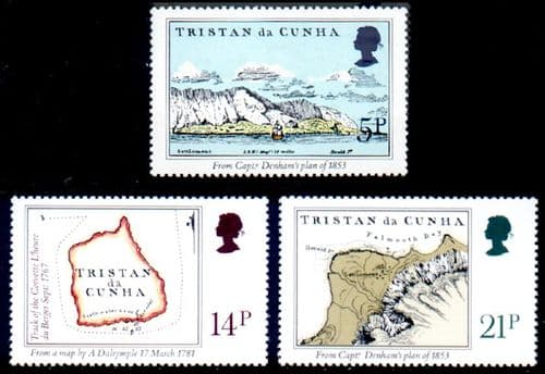 Tristan Da Cunha 1980 Early Maps Set Fine Mint