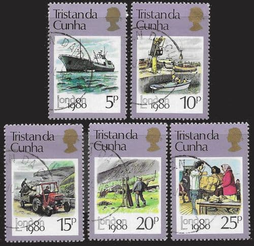 Tristan Da Cunha 1980 London Stamp Exhibition Set Fine Used