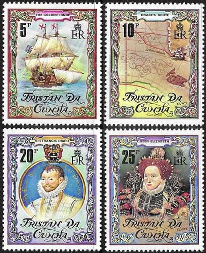 Tristan Da Cunha 1980 Sir Francis Drake Set Fine Mint