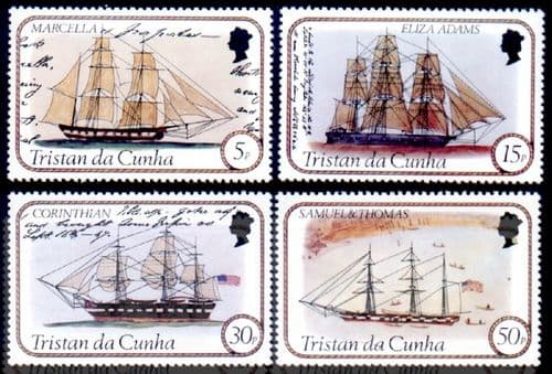 Tristan Da Cunha 1982 Sailing Ships Set Fine Mint
