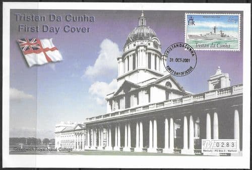 Tristan Da Cunha 2001 Royal Navy Connections SG 728 First Day Cover