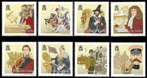 Tristan Da Cunha 2010 History of the British Isles (3st series) Set Fine Mint