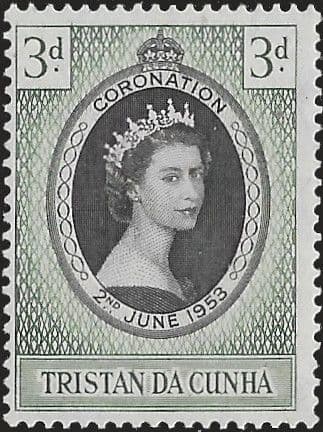 Tristan da Cunha Queen Elizabeth II 1953 Coronation Fine Mint