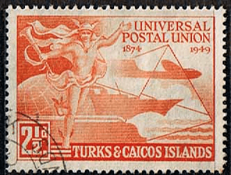 Turks and Caicos 1949 Universal Postal Union SG 217 Fine Used