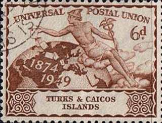 Turks and Caicos 1949 Universal Postal Union SG 219 Fine Used