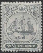 Turks and Caicos Island 1900 SG 104a Badge of the Island Fine Mint