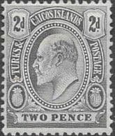 Turks and Caicos Island 1909 SG 119 King Edward VII Head Fine Mint