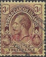 Turks and Caicos Island 1913 SG 133 King George V Head Fine Used