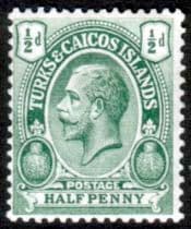 Turks and Caicos Island 1921 SG 155 King George V Head Fine Mint