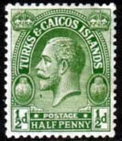 Turks and Caicos Island 1922 SG 163 King George V Head Fine Mint