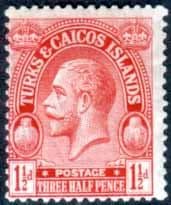 Turks and Caicos Island 1922 SG 165 King George V Head Fine Mint