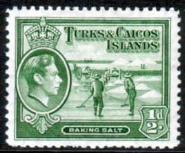 Turks and Caicos Island 1938 SG 195a Raking Salt Fine Mint