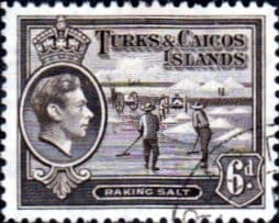 Turks and Caicos Island 1938 SG 201a Raking Salt Fine Used