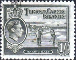 Turks and Caicos Island 1938 SG 202a Raking Salt Fine Used