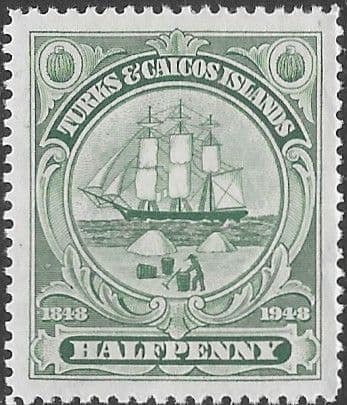 Turks and Caicos Island 1948 Centenary of Dependency's Separation SG 210 Fine Mint