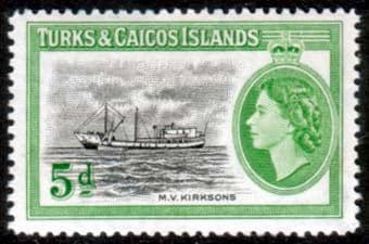 Turks and Caicos Island 1955 SG 235 Ship MV Kirksons Fine Mint