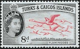 Turks and Caicos Island 1957 SG 245 Flamingoes Fine Mint