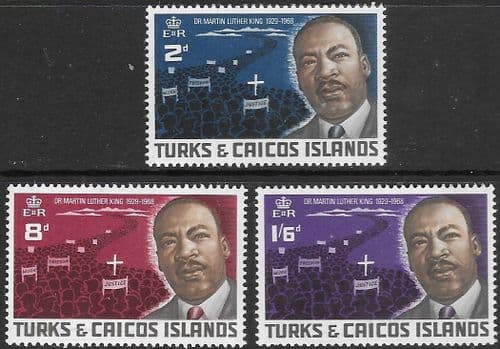 Turks and Caicos Island 1968 Martin Luther King Set Fine Mint