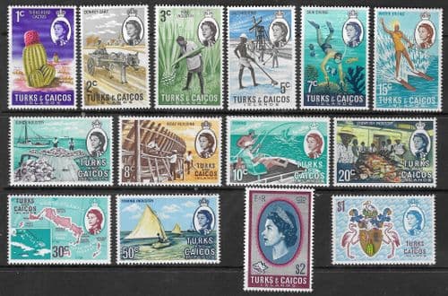 Turks and Caicos Island 1971 Industries Decimal Set Fine Mint