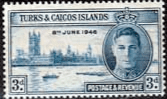 Turks and Caicos Islands 1946 King George VI Victory SG 207 Fine Mint